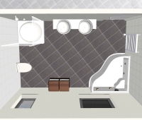 Danwood Bungalow Bad Aufteilung v.1