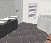 Danwood Bungalow Bad Aufteilung v.1