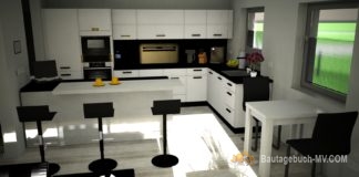 Küchenzeichnung nun im 3D-Projekt Nolte Lux