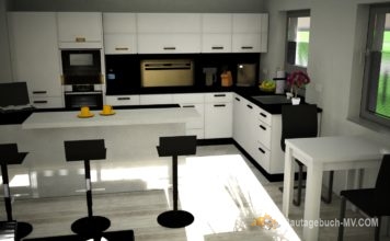 Küchenzeichnung nun im 3D-Projekt Nolte Lux
