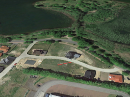 Bauplatz, Grundstück – Sicht Google Earth Danwood Baugrundstück