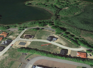 Bauplatz, Grundstück – Sicht Google Earth Danwood Baugrundstück