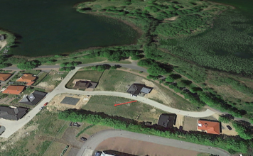 Bauplatz, Grundstück – Sicht Google Earth Danwood Baugrundstück