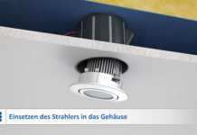 LED Einbaustrahler und winddichte Dosen