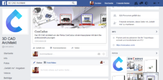 Referenz auf Facebook Concadus Offizielle Referenz auf der Facebook Seite von 3D CAD Architekt