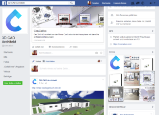 Referenz auf Facebook Concadus Offizielle Referenz auf der Facebook Seite von 3D CAD Architekt