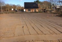 Feinabsteckung für Bodenplatten