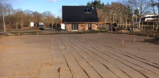 Feinabsteckung für Bodenplatten