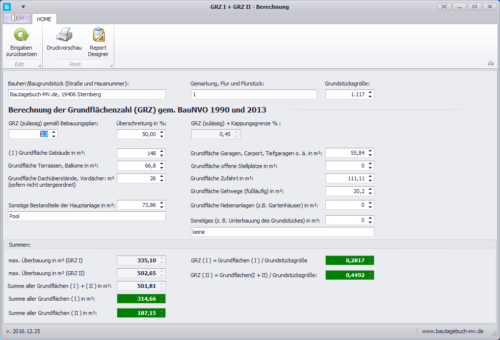 Windows Version Grz Berechnung Bautagebuch Mv