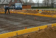 Schalung Betonplatte