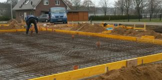 Schalung Betonplatte