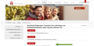 Stelltermin wird bei Danwood gelistet