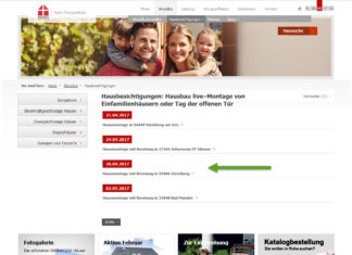 Stelltermin wird bei Danwood gelistet