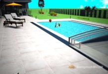 3D Ansicht Bungalow – Danwood – mit Pool u. Garage
