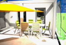 Terrasse wird aufgenommen