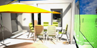 Terrasse wird aufgenommen