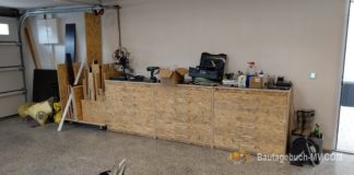 Bau der Werkzeugschränke Garage