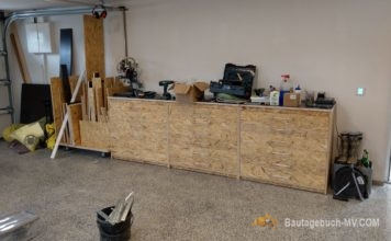 Bau der Werkzeugschränke Garage
