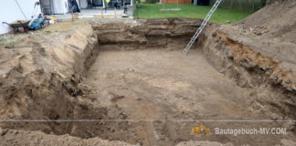 Aushub des Pools 29. und 30.06.2020