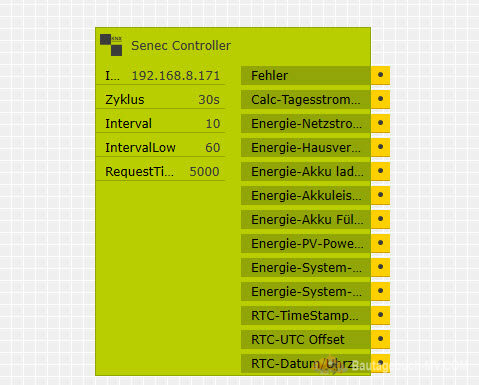 Gira X1 Logikbaustein: Senec (PV/Solar)