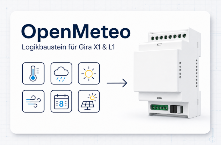 Wetterdaten und PV-Prognosen im Gira X1 mit OpenMeteo
