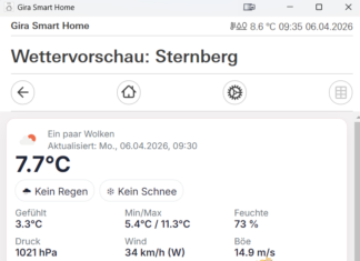 Echtzeit-Wetter direkt im Gira X1 – so geht smartes Wohnen wirklich