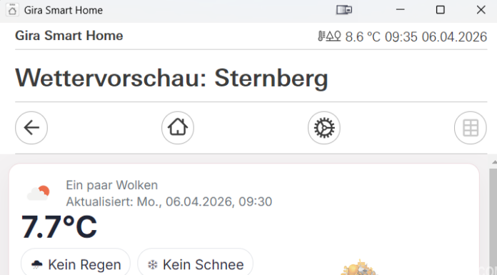 Echtzeit-Wetter direkt im Gira X1 – so geht smartes Wohnen wirklich